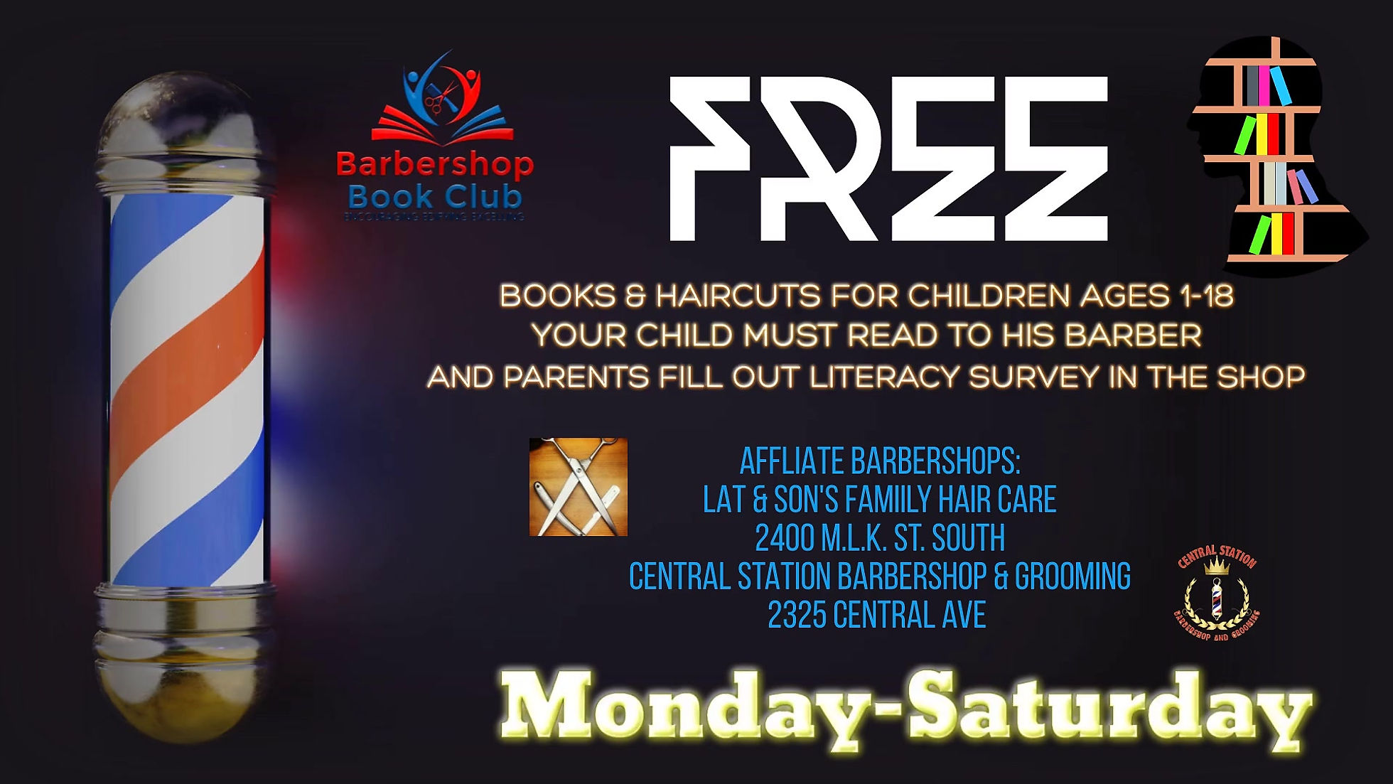 Free Books & Haircuts